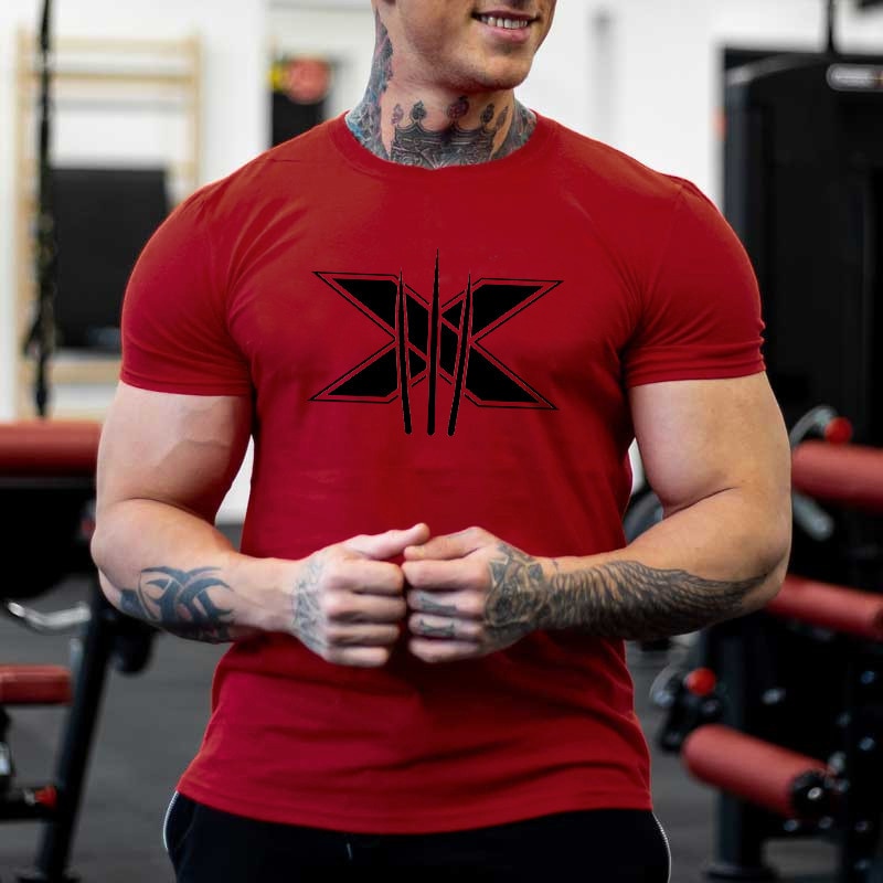 Tshirt for Men Bodybuilding Graphic T Shirts Workout Fitness Men Clothing Short Sleeve Shirt Street Wear