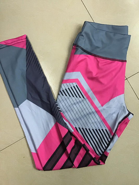 Women Running Yoga Set Breathable Tops push up Pants Sportswear Gym Workout Fitness Digital Print Stretch Leggings & Bra