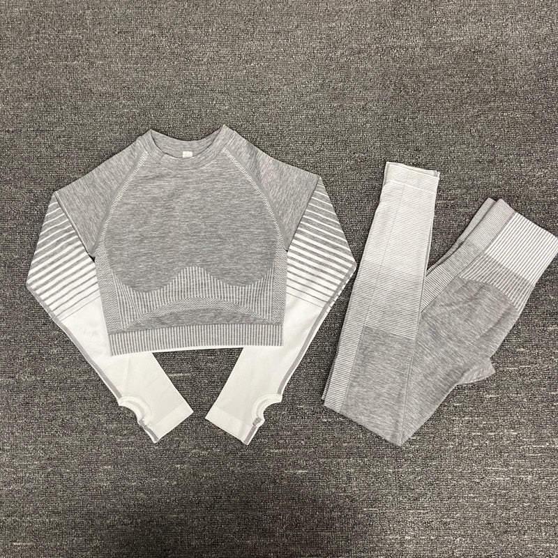 yoga suits women yoga set gym clothing Female Sport fitness suit Running Clothes yoga top yoga leggings women Seamless gym set