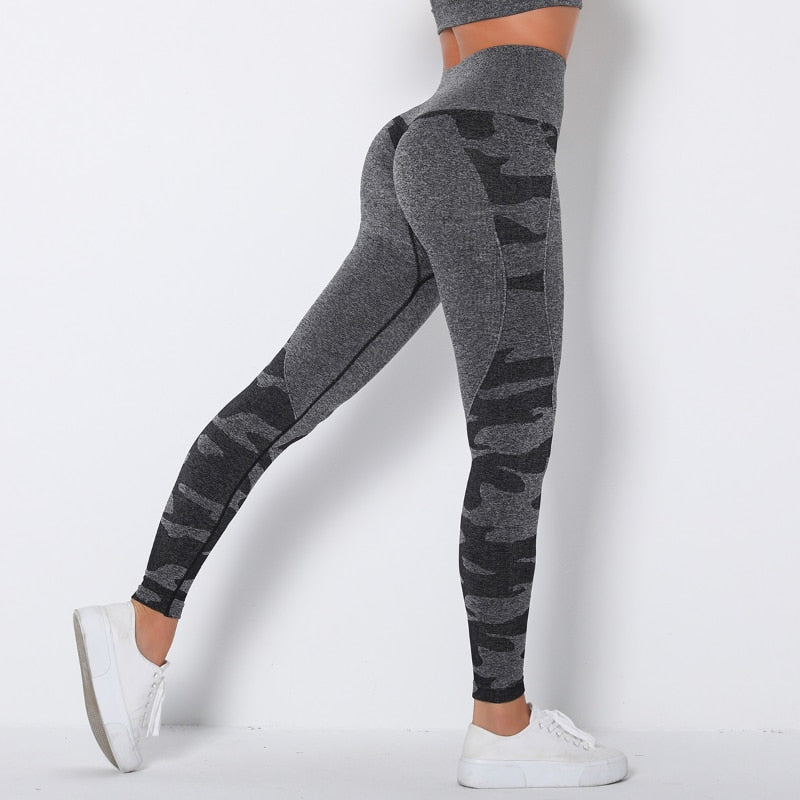 Sport Leggings Women Camouflage High Waist Seamless Gyms Leggings Pants Women Fitness Push Up Leggings Workout Elastic Jeggings