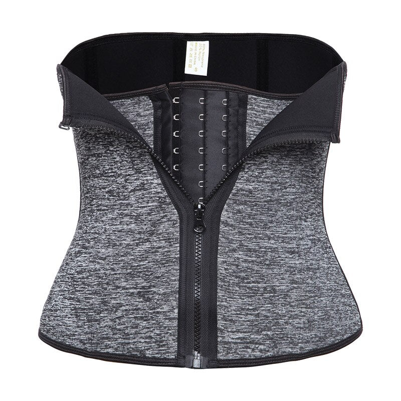 Women Abdominal Belt High Compression Zipper Neoprene Waist Trainer Cincher Corset Body Shaper Fajas Sweat Shapewear