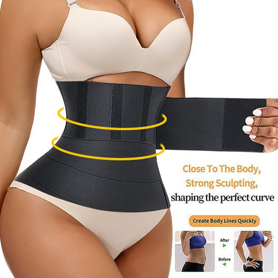 Bandage Wrap Waist Trainer Shaperwear Belt Women Slimming Tummy Belt Waist Trainer Shapewear Belt Women Snatch Me Up