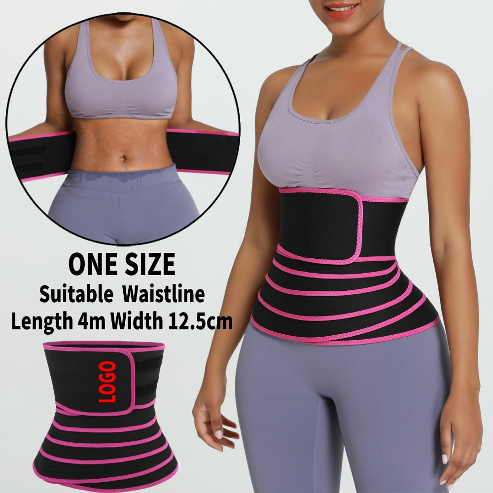 One Size 4M Neoprene Waist Trainer Women Slimming Sheath Snatch Bandage Wrap Tummy Body Shaper Tummy Shapewear Trimmer Belt