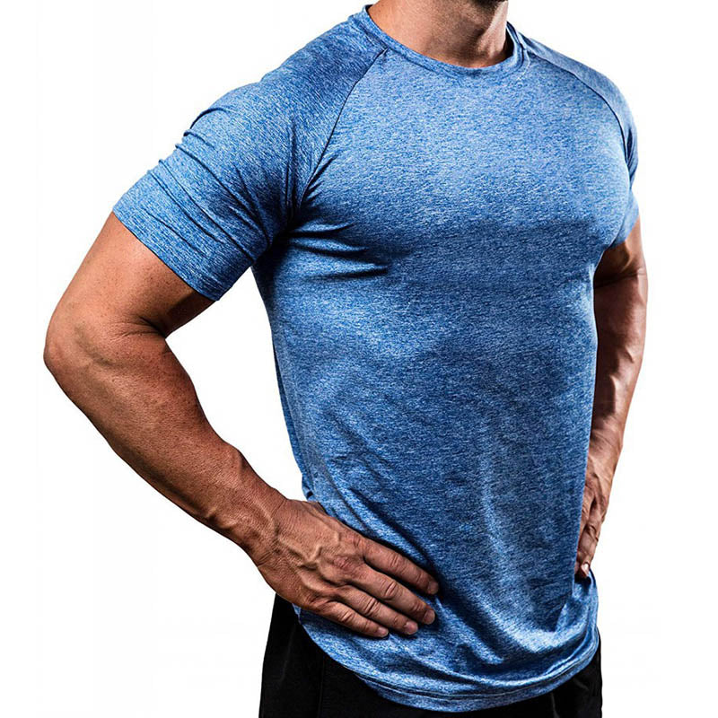 Men&#39;s Compression T-Shirt Training Sport TShirt Quick Dry Fit Fitness Shirt Men Bodybuilding Skinny Tee Tops GYM Shirt Rashgard