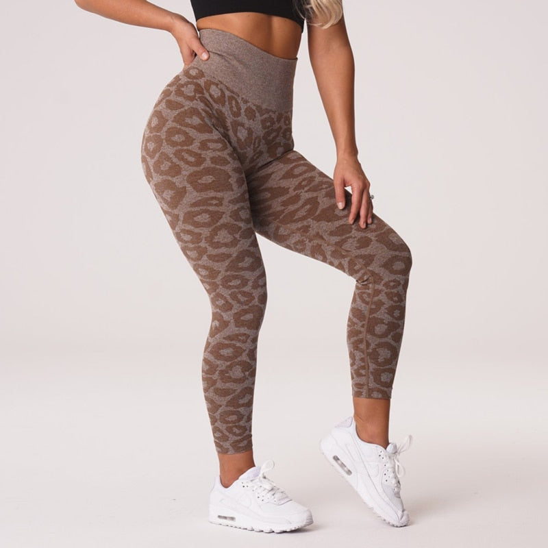 New Leopard seamless leggings for women fitness yoga pants high waist gym tights workout leggings thick fabric sports tights