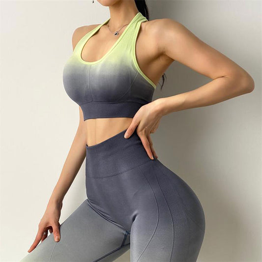 Seamless Yoga Sports Bra Sexy Letter Yoga Crop Top Women Push Up Underwear Shockproof Fitness Vest Girls Gym Shirt Sport Pants