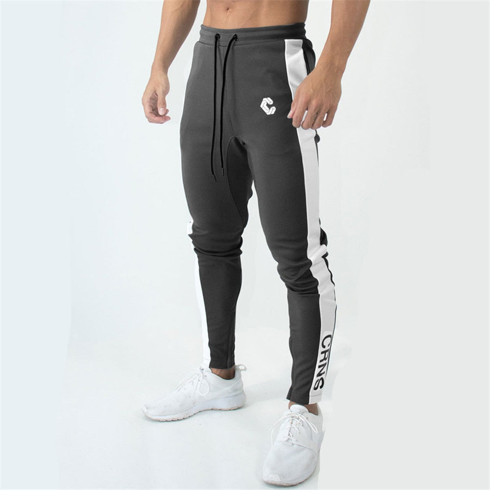 Casual Skinny Pants Men Joggers Sweatpants Gym Fitness Workout Track pants Autumn Male Running Sports Cotton Trousers Sportswear