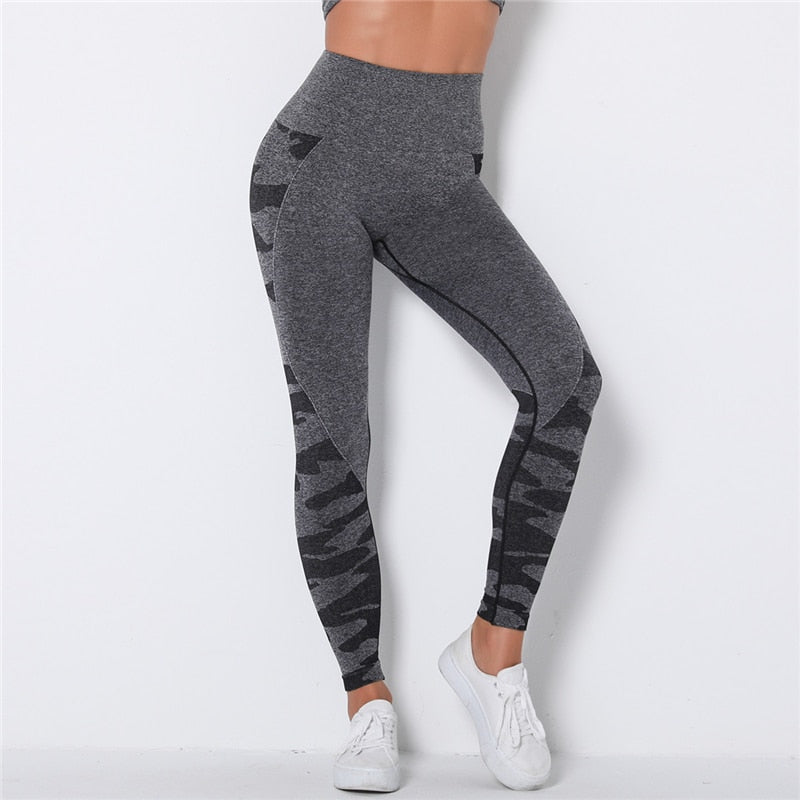 Sport Leggings Women Camouflage High Waist Seamless Gyms Leggings Pants Women Fitness Push Up Leggings Workout Elastic Jeggings