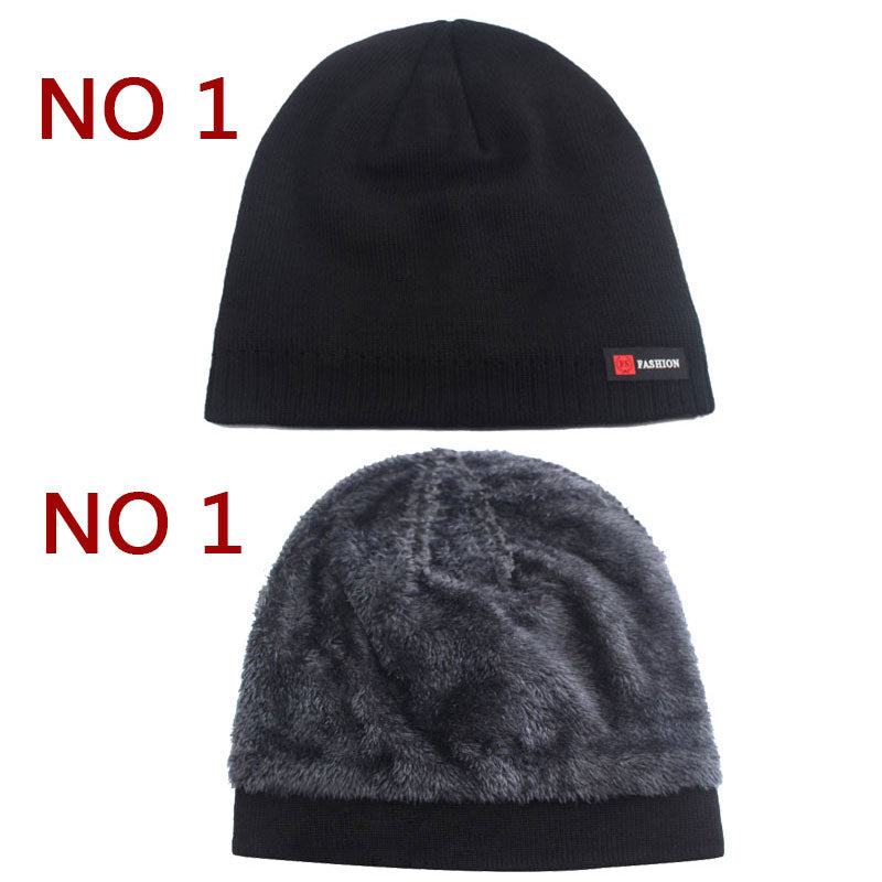 Skullies Beanies Men Winter Hat Women Knitted Hats For Men Cap Winter Beanie Hat Gorro Thick Warm Brimless Fur Bonnet Men&#39;s Cap