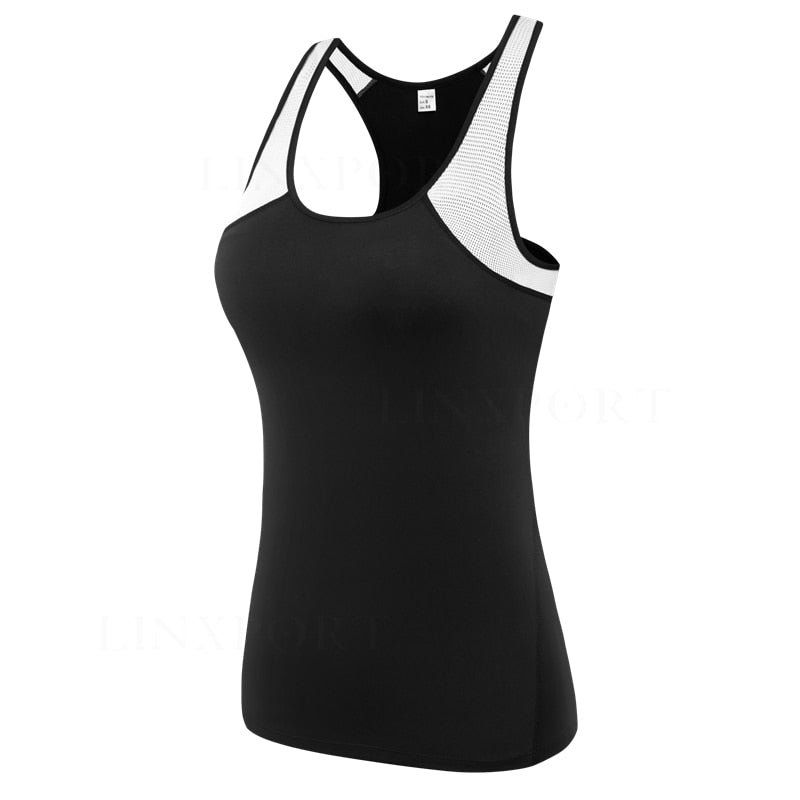 New Women&#39;s Sports Vest Professional Quick-drying Fitness Tank Top Active Workout Yoga Clothes T-shirt Running Gym Jogging Vest