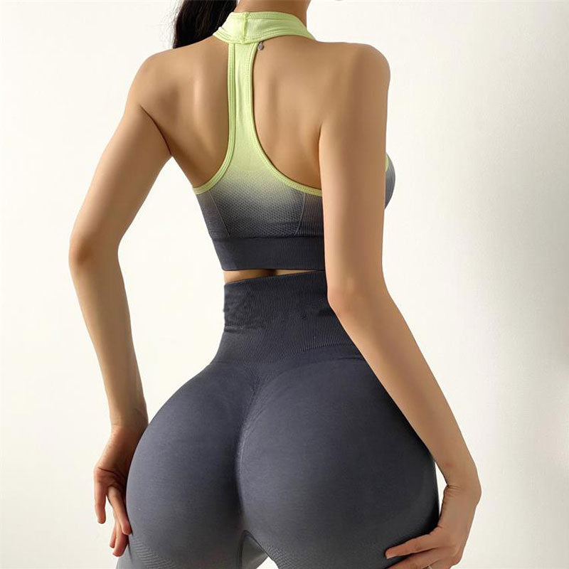 Seamless Yoga Sports Bra Sexy Letter Yoga Crop Top Women Push Up Underwear Shockproof Fitness Vest Girls Gym Shirt Sport Pants