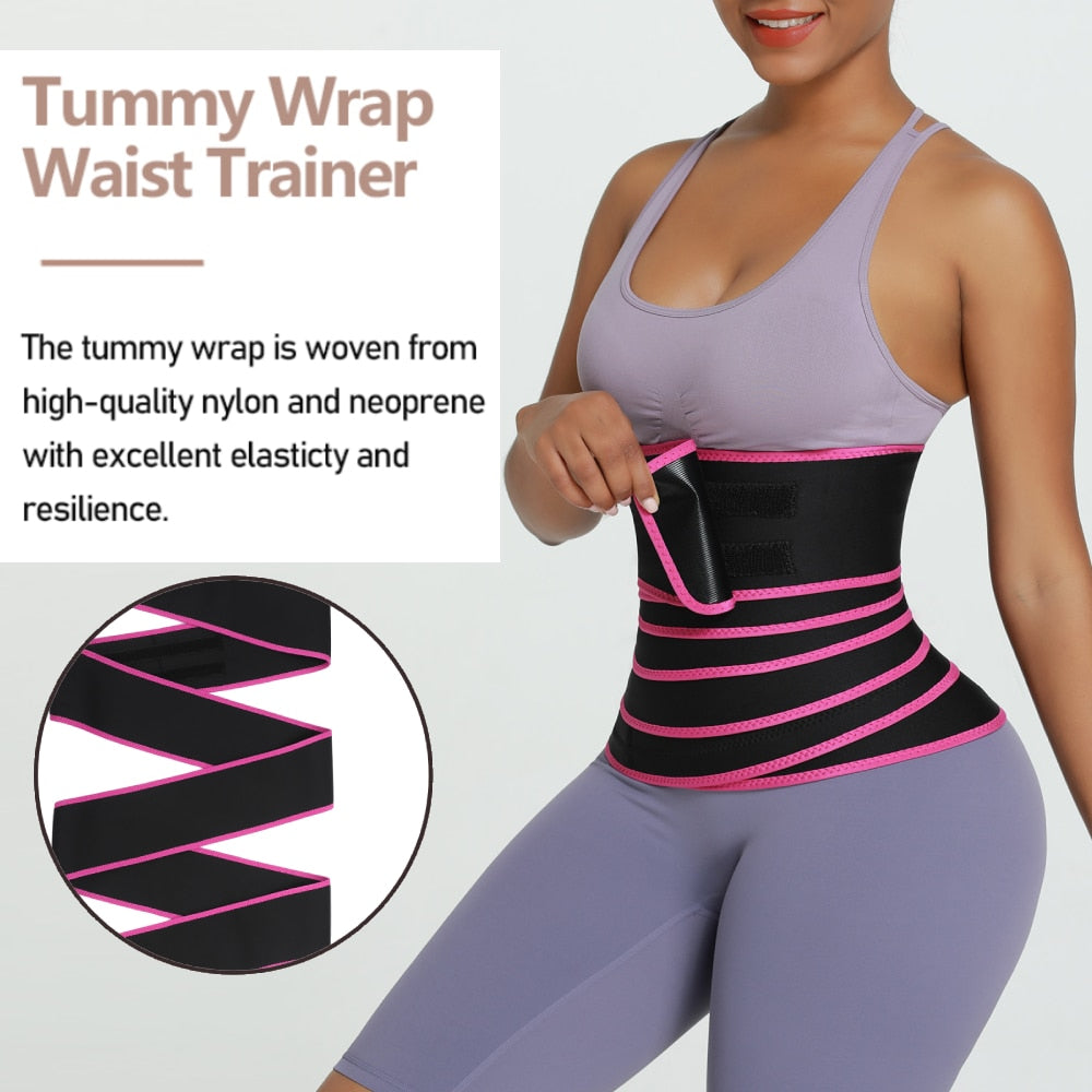 One Size 4M Neoprene Waist Trainer Women Slimming Sheath Snatch Bandage Wrap Tummy Body Shaper Tummy Shapewear Trimmer Belt