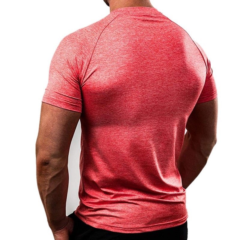 Men&#39;s Compression T-Shirt Training Sport TShirt Quick Dry Fit Fitness Shirt Men Bodybuilding Skinny Tee Tops GYM Shirt Rashgard