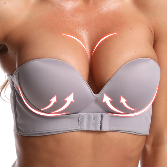 Women Sexy Strapless Push Up Bra Front Closure Bralette BH Women Sexy Invisible Bras Without Bones Straps Frame Brassiere CD Cup