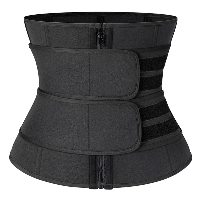 Women Abdominal Belt High Compression Zipper Neoprene Waist Trainer Cincher Corset Body Shaper Fajas Sweat Shapewear