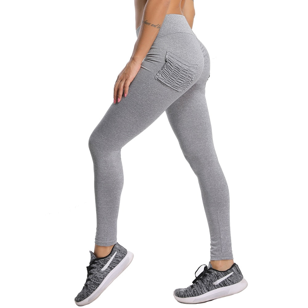 High Waist Booty Leggings Sport Women Fitness Yoga Pants Seamless Workout Gym Female Clothing Yoga Pants With Pockets For Women