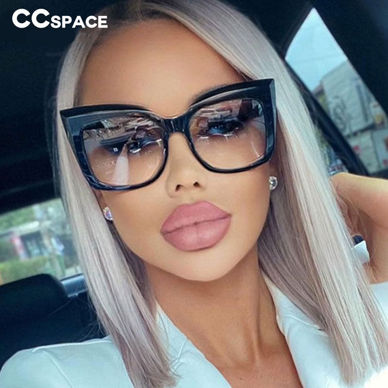 53288 Square Oversized Cat Eye Sunglasses Fashion Women Shades Uv400 Vintage Glasses