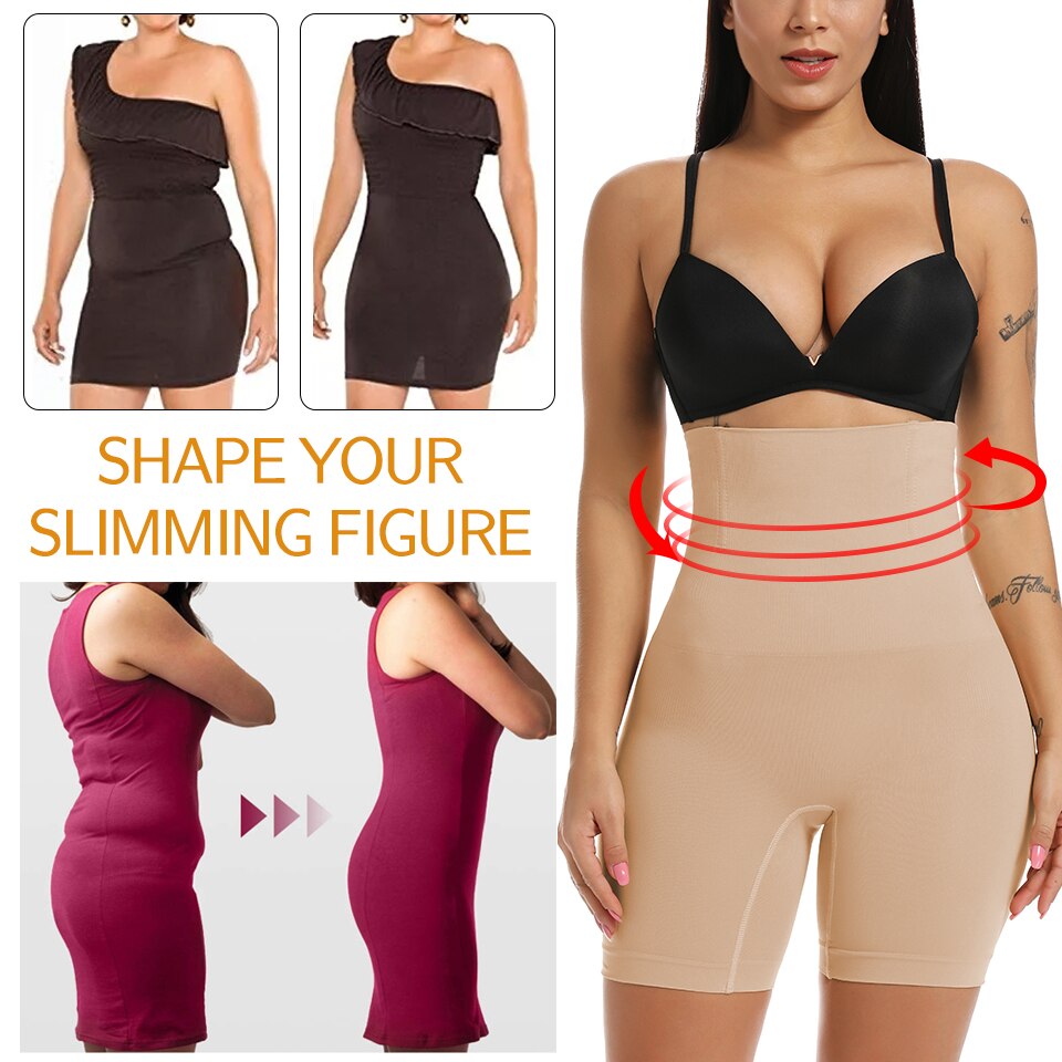 Women Body Shaper Tummy Control Shorts Slimming Underwear High Waist Shaping Panties Thigh Slimmer Safety Short Pants Shapewear