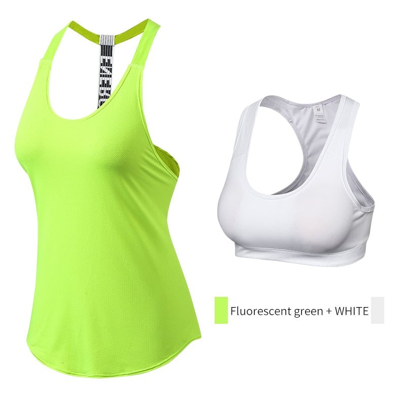 Yuerlian Quality 15% spandex Fitness Sports Yoga Shirt Quickly Dry Sleeveless Running Vest Workout Crop Top Female T-shirt