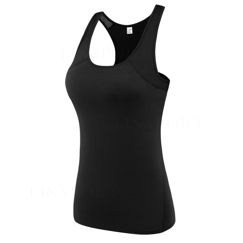 New Women&#39;s Sports Vest Professional Quick-drying Fitness Tank Top Active Workout Yoga Clothes T-shirt Running Gym Jogging Vest