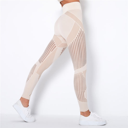 Seamless Leggings High Waist Winter Clothes Women Pants Women Yoga Gym Leggings Women Sport Leggings Workout Leggings With Mesh