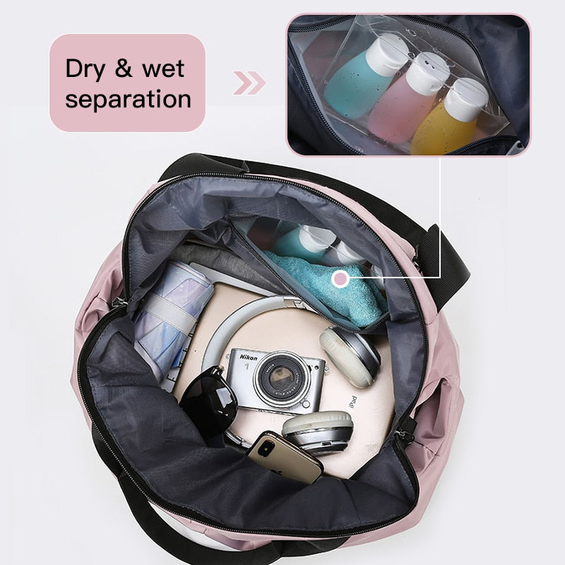 Women Gym Bag Sports Fitness Handbag Training Bags for Female Travel Dry And Wet Yoga Mat Sac De Sport Mochila Sporttas X51B