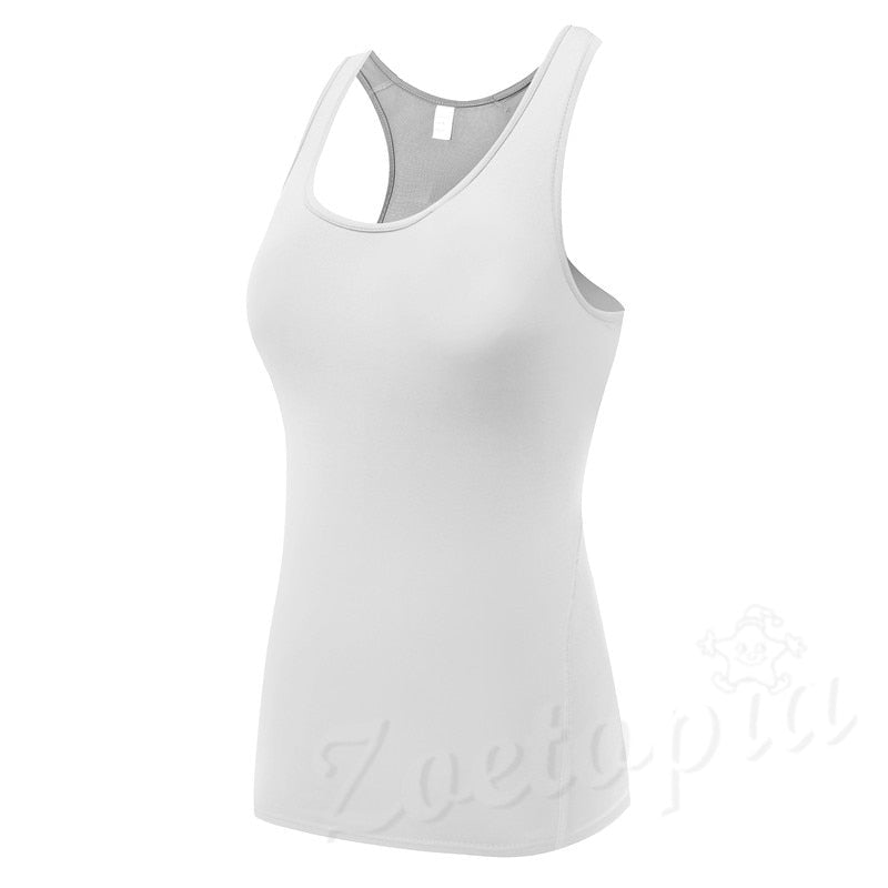 New Women&#39;s Sports Vest Professional Quick-drying Fitness Tank Top Active Workout Yoga Clothes T-shirt Running Gym Jogging Vest