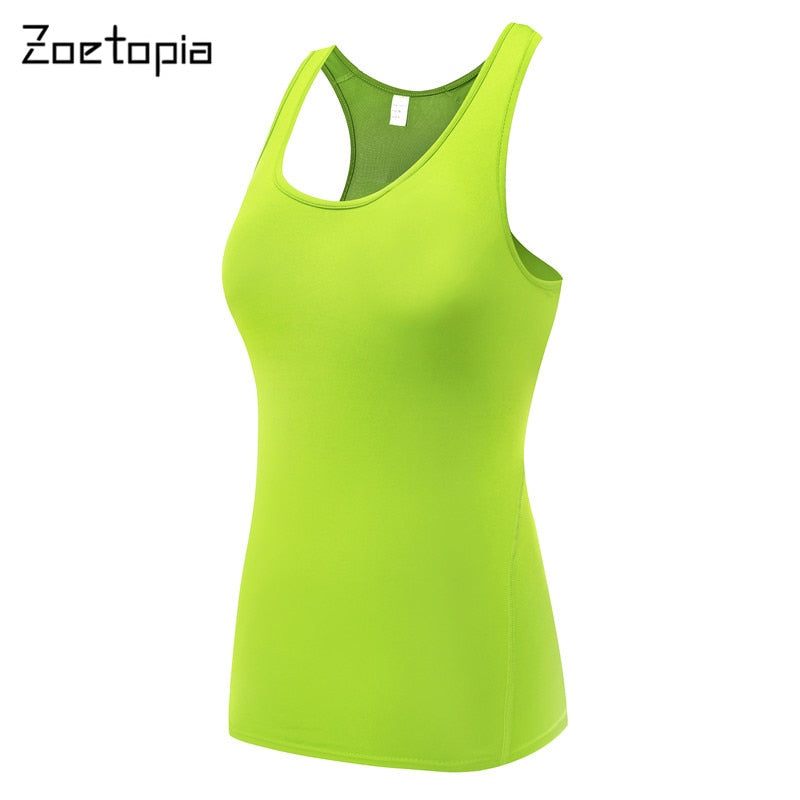 New Women&#39;s Sports Vest Professional Quick-drying Fitness Tank Top Active Workout Yoga Clothes T-shirt Running Gym Jogging Vest