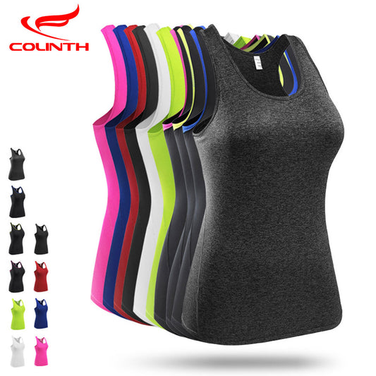 New Women's Sports Vest Professional Quick-drying Fitness Tank Top Active Workout Yoga Clothes T-shirt Running Gym Jogging Vest
