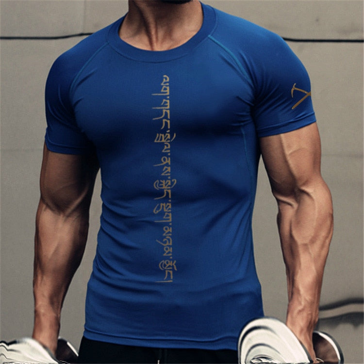 Men Tshirt Compression Fitness Tights Running Shirt Gym Blouse Yoga Sport Wear Exercise Muscle Sport Man&#39;s T-Shirt