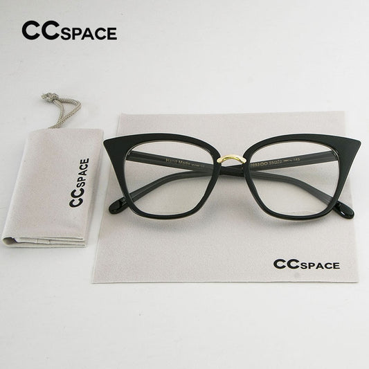 SU135 Cat Eye Women Eyeglasses Spectacle Frames Glasses Classic Brand Designer Black Frame Metal Rivet Ladies Eyewear