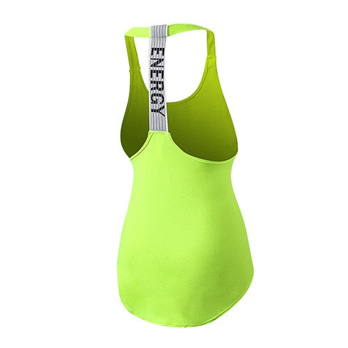 Yuerlian Quality 15% spandex Fitness Sports Yoga Shirt Quickly Dry Sleeveless Running Vest Workout Crop Top Female T-shirt