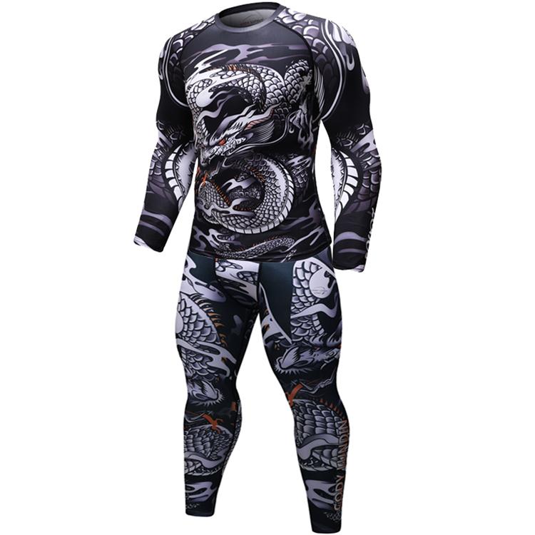 male Sport Suit Men running clothes Sport Wear Yoga Set ropa fitness hombre Suits Sportswear Running Leggings Jogging men&#39;s Set