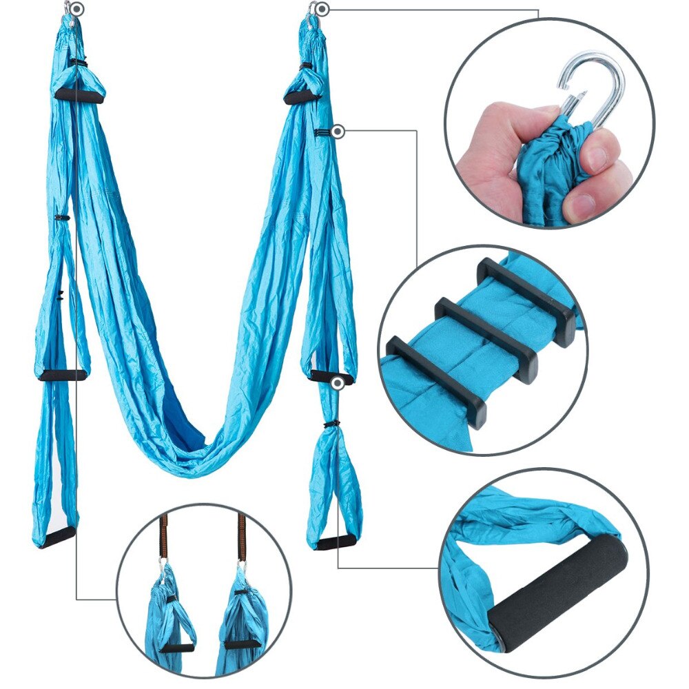 Anti-gravity Aerial Yoga Hammock Set Multifunction Yoga Belt Flying Yoga Inversion Tool for Pilates Body Shaping with Carry Bag