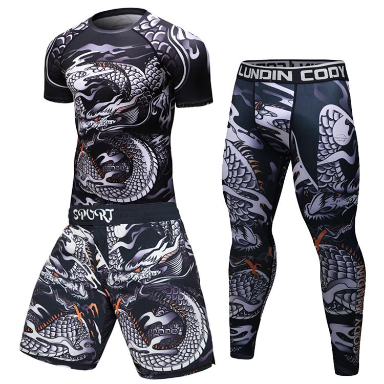 male Sport Suit Men running clothes Sport Wear Yoga Set ropa fitness hombre Suits Sportswear Running Leggings Jogging men&#39;s Set