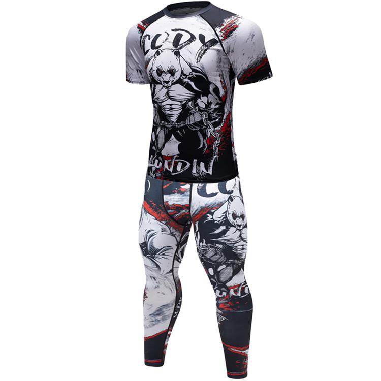 male Sport Suit Men running clothes Sport Wear Yoga Set ropa fitness hombre Suits Sportswear Running Leggings Jogging men&#39;s Set