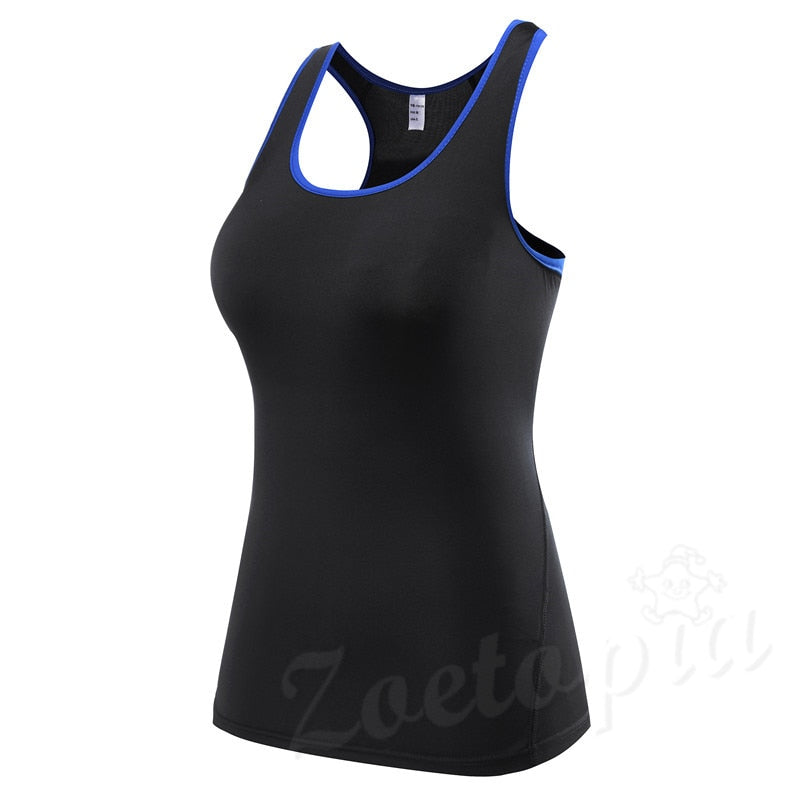 New Women&#39;s Sports Vest Professional Quick-drying Fitness Tank Top Active Workout Yoga Clothes T-shirt Running Gym Jogging Vest