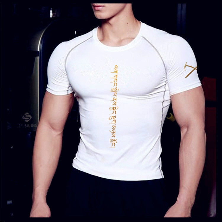 Men Tshirt Compression Fitness Tights Running Shirt Gym Blouse Yoga Sport Wear Exercise Muscle Sport Man&#39;s T-Shirt