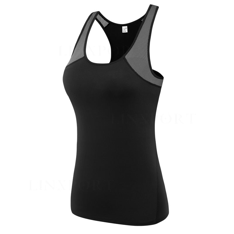 New Women&#39;s Sports Vest Professional Quick-drying Fitness Tank Top Active Workout Yoga Clothes T-shirt Running Gym Jogging Vest