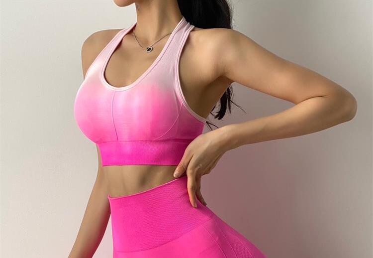 Seamless Yoga Sports Bra Sexy Letter Yoga Crop Top Women Push Up Underwear Shockproof Fitness Vest Girls Gym Shirt Sport Pants