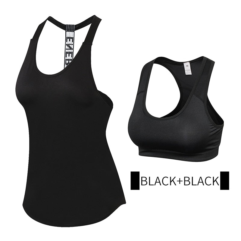 Yuerlian Quality 15% spandex Fitness Sports Yoga Shirt Quickly Dry Sleeveless Running Vest Workout Crop Top Female T-shirt