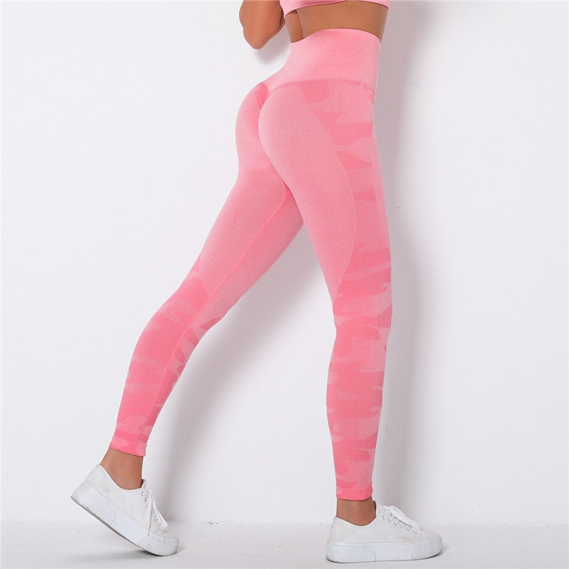 Sport Leggings Women Camouflage High Waist Seamless Gyms Leggings Pants Women Fitness Push Up Leggings Workout Elastic Jeggings