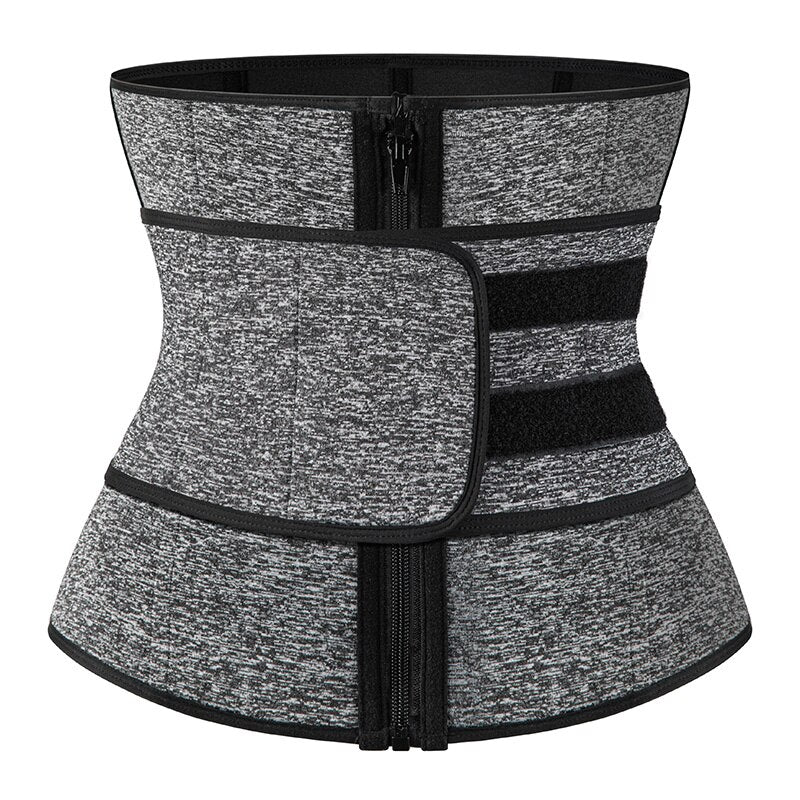 Women Abdominal Belt High Compression Zipper Neoprene Waist Trainer Cincher Corset Body Shaper Fajas Sweat Shapewear