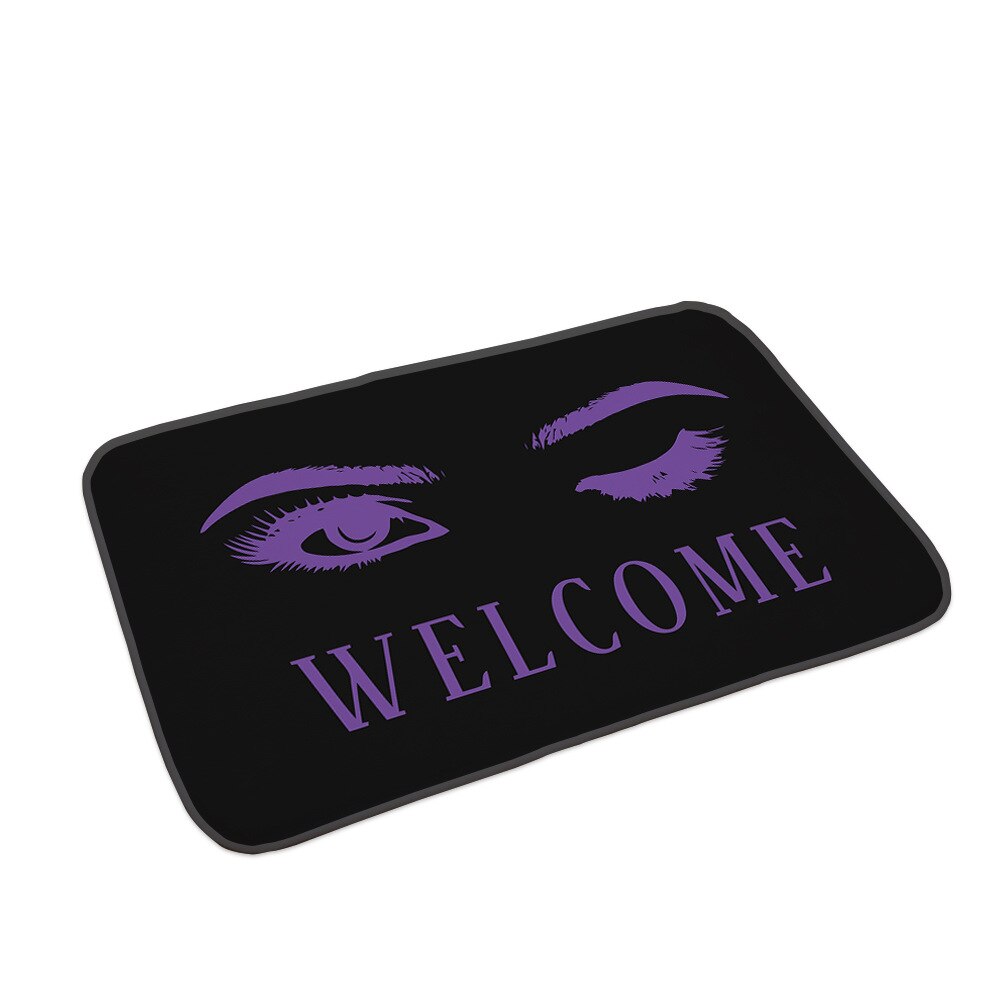 Anti-slip Absorb water Bath mat  Cartoon eyelash Bathroom kitchen bedroon floor mat Entrance kids prayer mat 40*60cm 0050