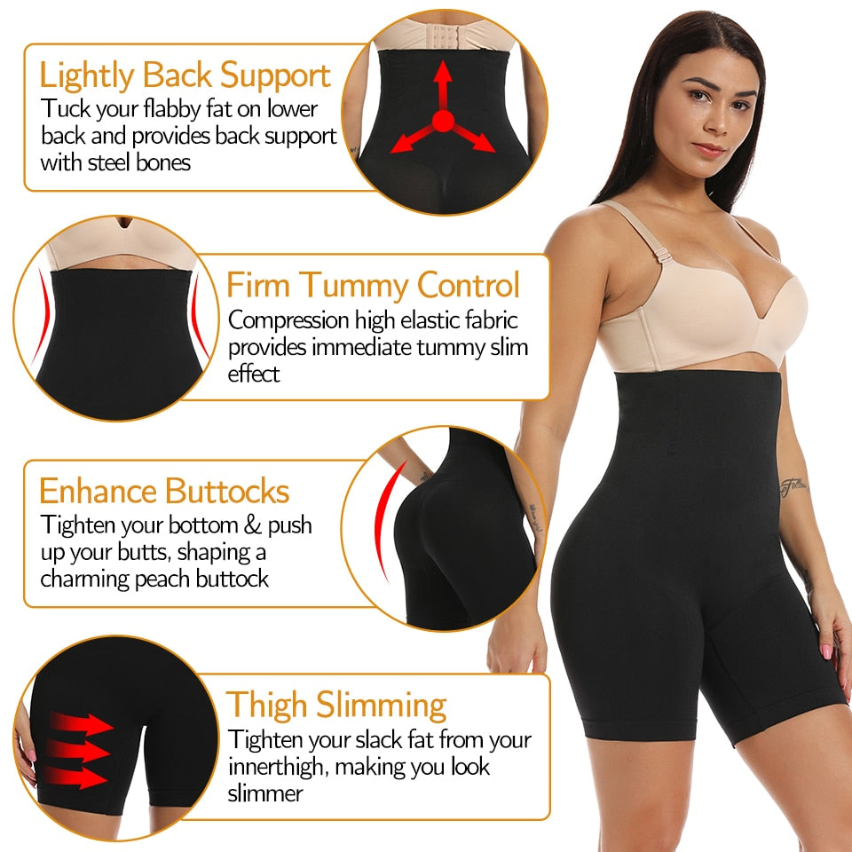 Women Body Shaper Tummy Control Shorts Slimming Underwear High Waist Shaping Panties Thigh Slimmer Safety Short Pants Shapewear