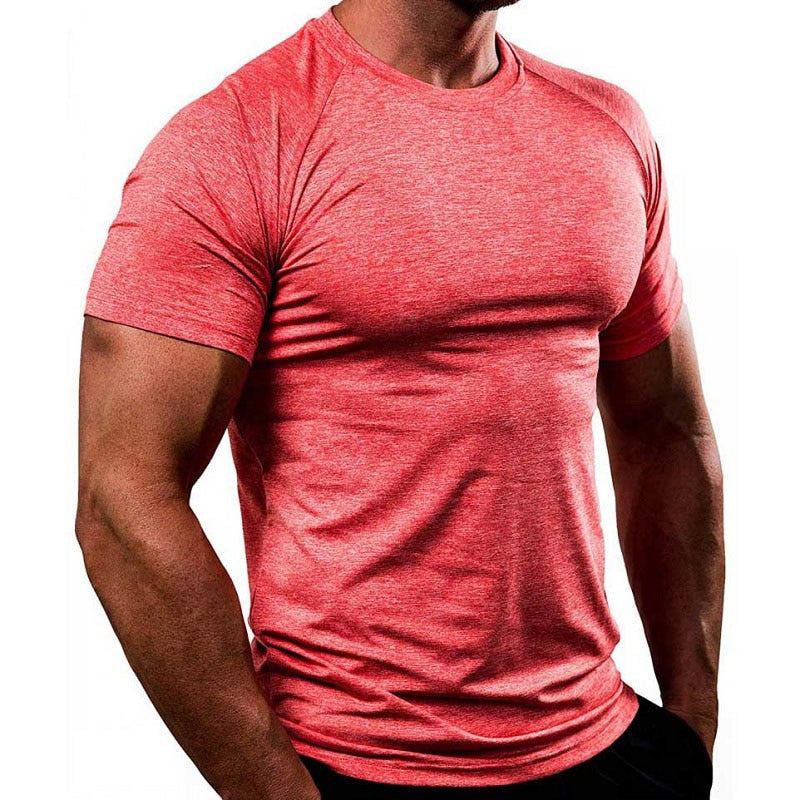 Men&#39;s Compression T-Shirt Training Sport TShirt Quick Dry Fit Fitness Shirt Men Bodybuilding Skinny Tee Tops GYM Shirt Rashgard