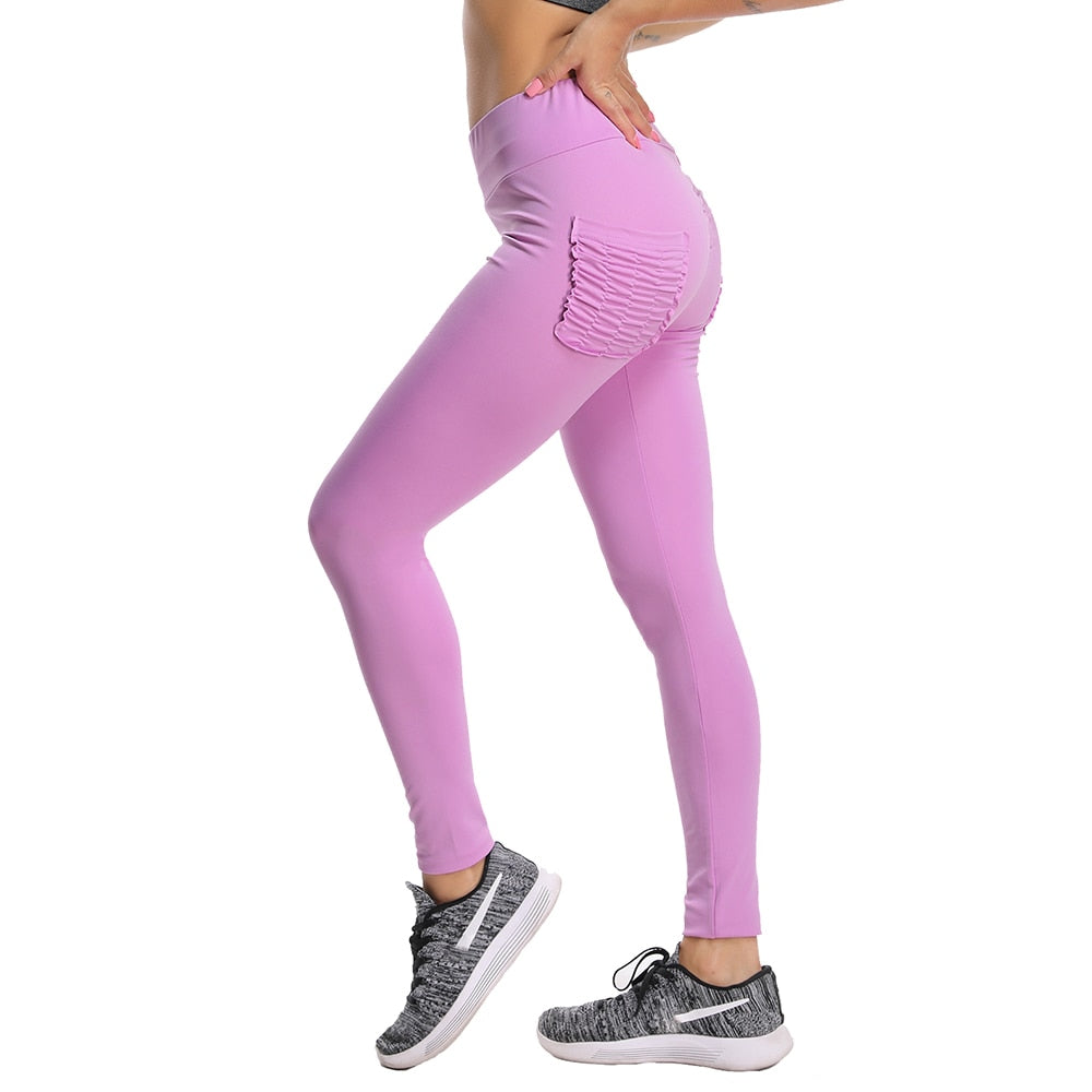 High Waist Booty Leggings Sport Women Fitness Yoga Pants Seamless Workout Gym Female Clothing Yoga Pants With Pockets For Women