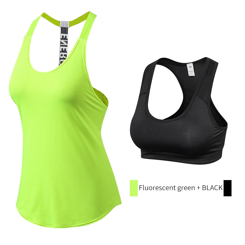 Yuerlian Quality 15% spandex Fitness Sports Yoga Shirt Quickly Dry Sleeveless Running Vest Workout Crop Top Female T-shirt