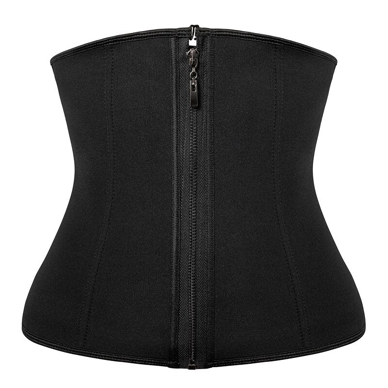 Women Abdominal Belt High Compression Zipper Neoprene Waist Trainer Cincher Corset Body Shaper Fajas Sweat Shapewear