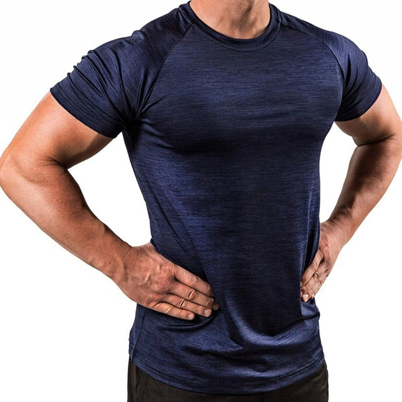 Men&#39;s Compression T-Shirt Training Sport TShirt Quick Dry Fit Fitness Shirt Men Bodybuilding Skinny Tee Tops GYM Shirt Rashgard